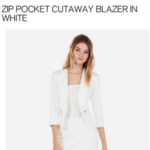 Express zip pocket cutaway blazer